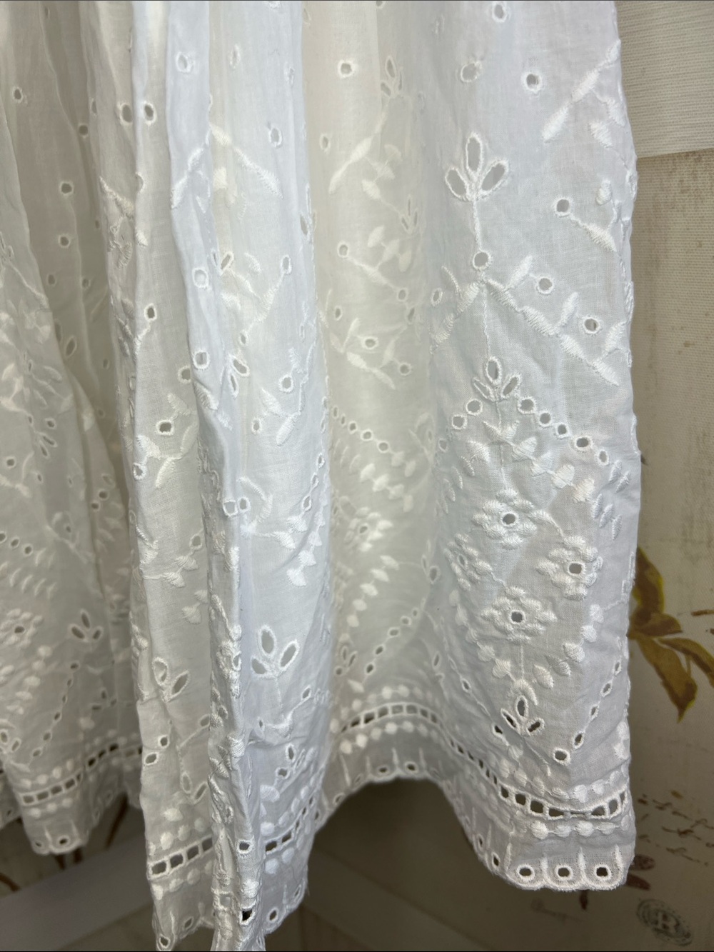 Unsubscribed White Eyelet Mini Dress 100% Cotton - Picture 4 of 12